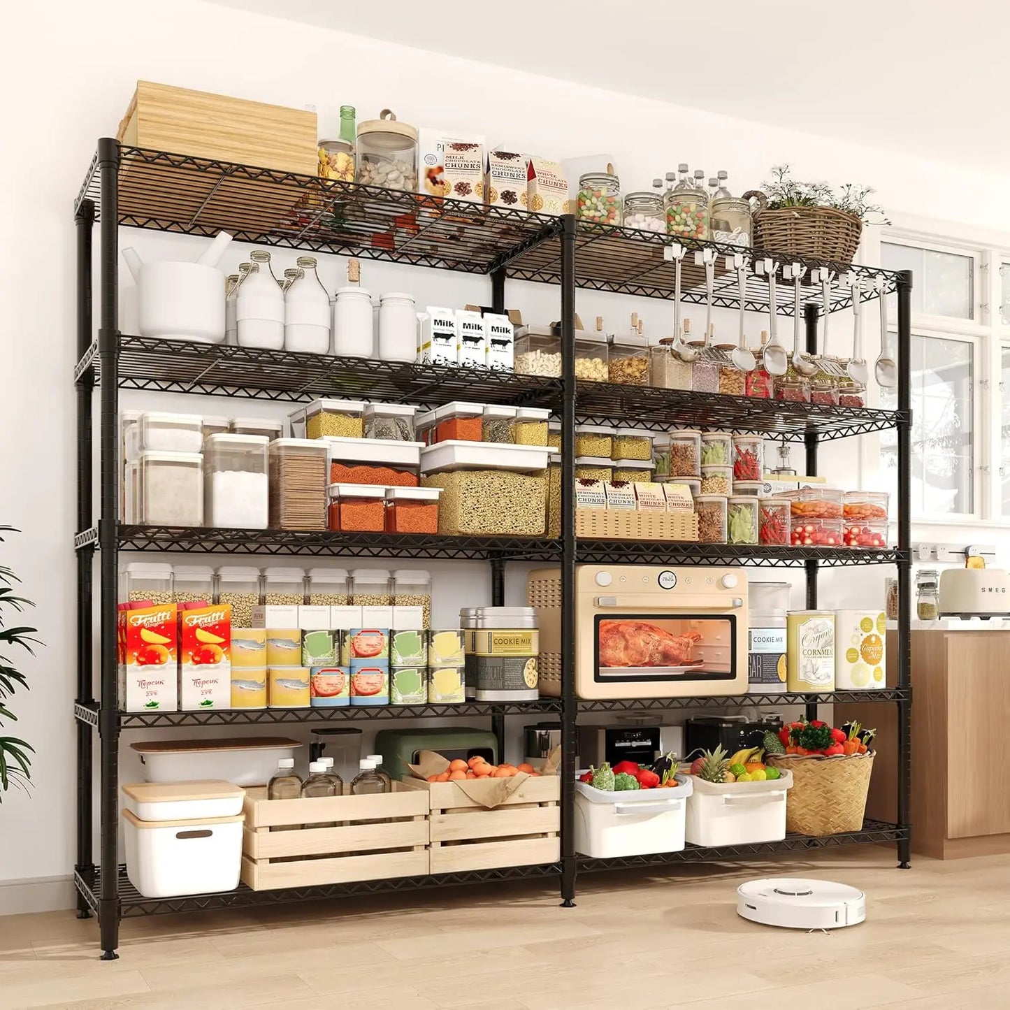 4/5 Tier Heavy Duty Adjustable Metal Pantry Shelving