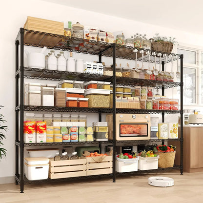 4/5 Tier Heavy Duty Adjustable Metal Pantry Shelving