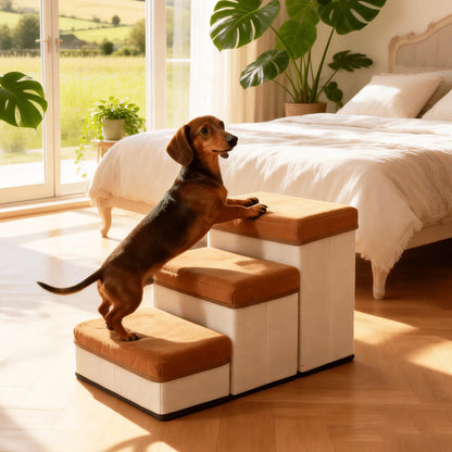 3-Tier Collapsible Pet Ramp, Small Dogs