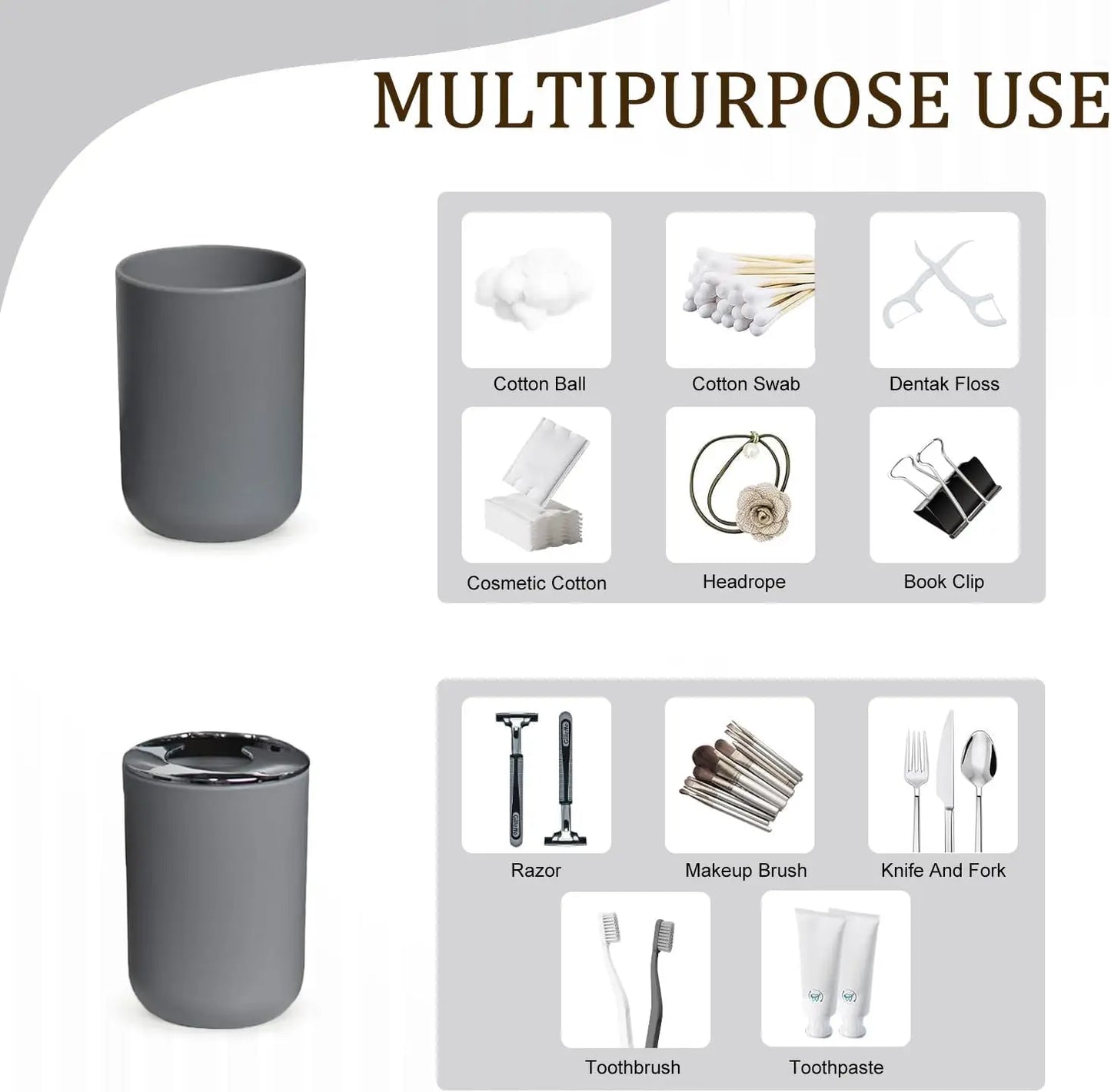 6pc Bathroom Set w/Soap Dispenser, Toothbrush Holder, Cup, Dish