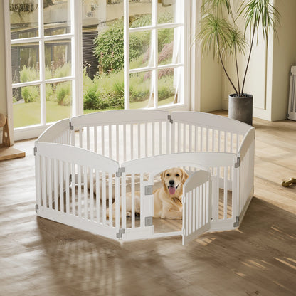 Portable 6 Panel 24" Expandable Durable Pet Fence Indoor/Outdoor