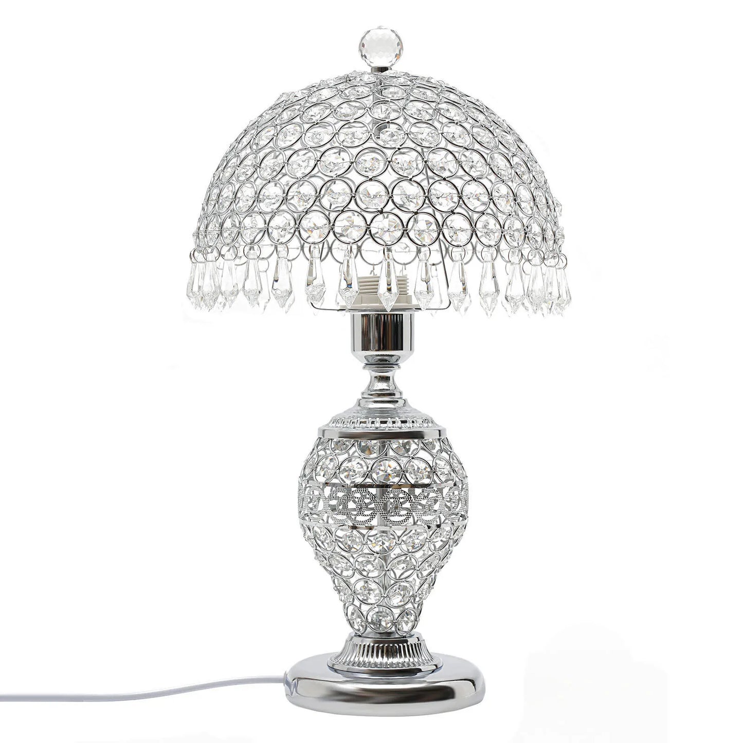 Luxury Crystal Table Light w/Hanging Crystal Sparkle Drops