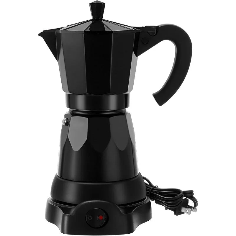 6 Cup Electric Espresso, Coffee, Italian Moka Maker