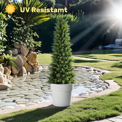 2'-3'-4'-5' Artificial Tall Cypresses Tree, 2pcs