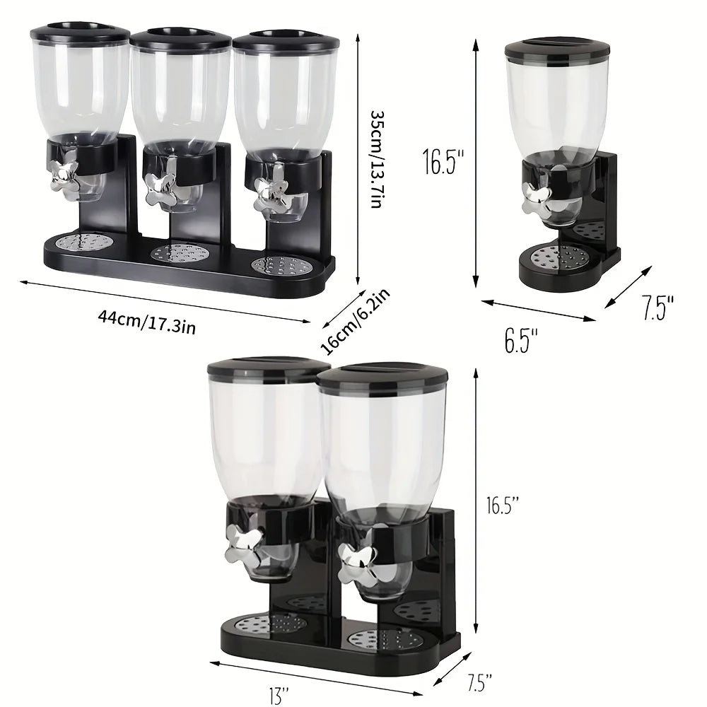 Countertop Dry Food Dispenser Spoon, Bowl, Lid