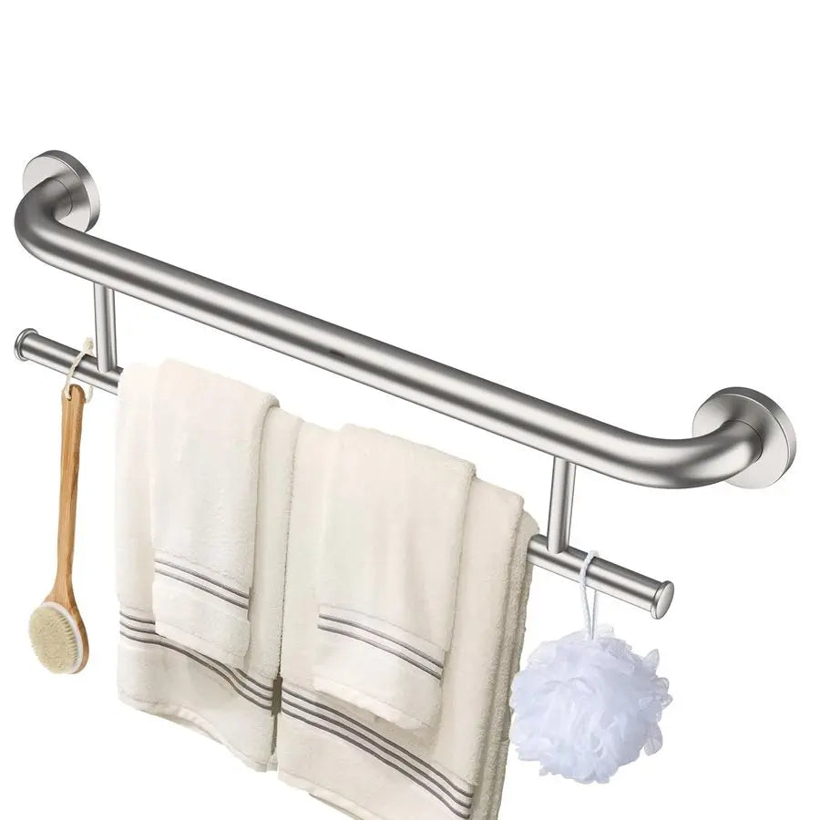 Stainless Safety Bar, Towel Holder, Nickel, 24 Inch 1.25 Diameter