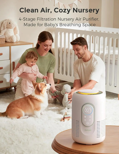 4-in-1 Filter Air Purifier w/H13 HEPA & Carbon, Real-time PM2.5 Air Monitor,