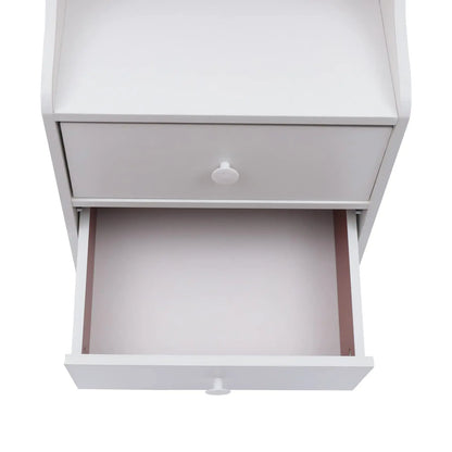 Modern Space-Saving Tall Nightstand w/Storage Shelf