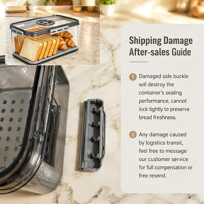 7.45L Airtight Bread Box with Lid, Countertop Food Storage