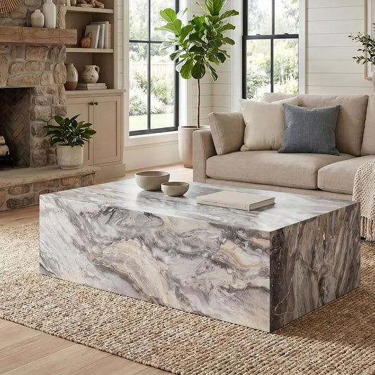 Modern Faux Marble Living Room
