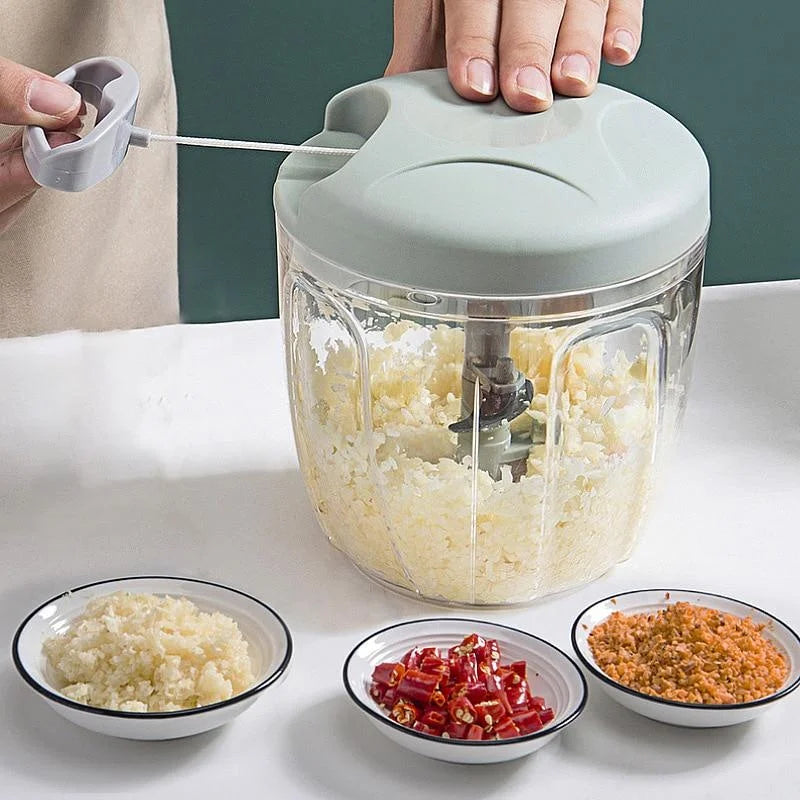 500/900ML Manual Mincer, Chopper, Crusher, Dicer, Mixer