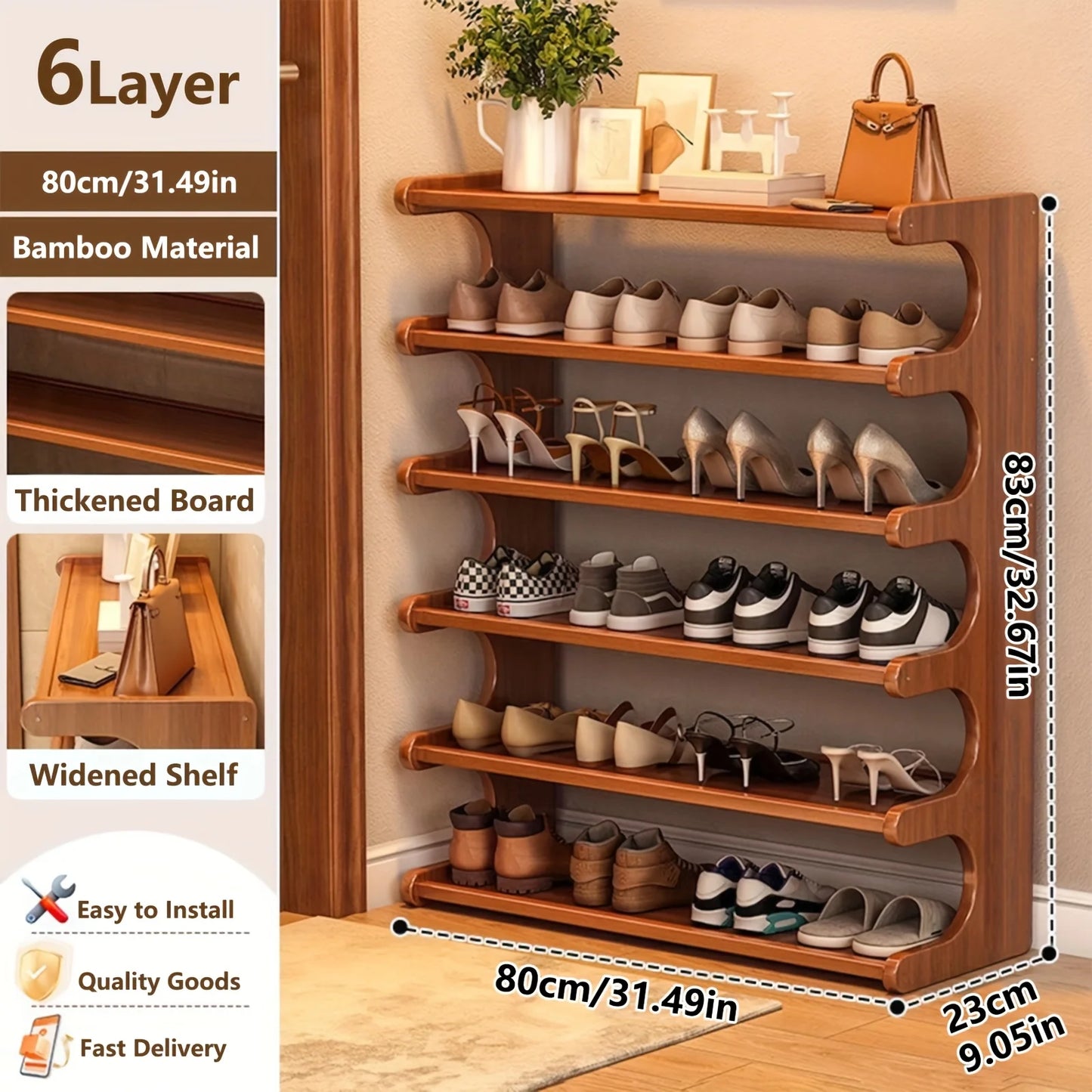 Practical Shoe Storage Rack, Multi-Layer Independent Storage
