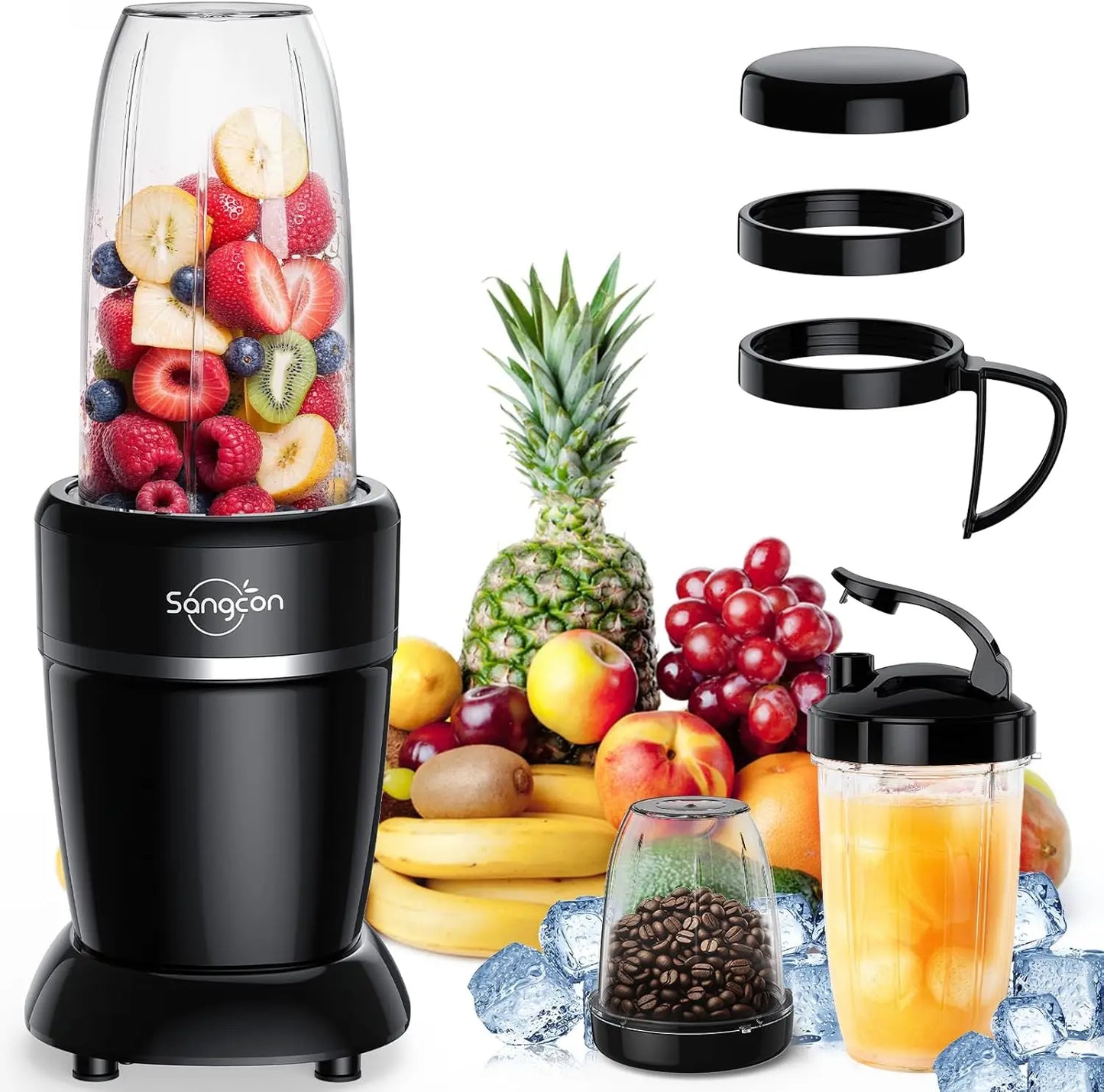 1000W Portable Smoothie Blender with 3 Cups,