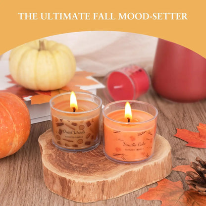 12 Pack Fall Scented Soy Mini Candles