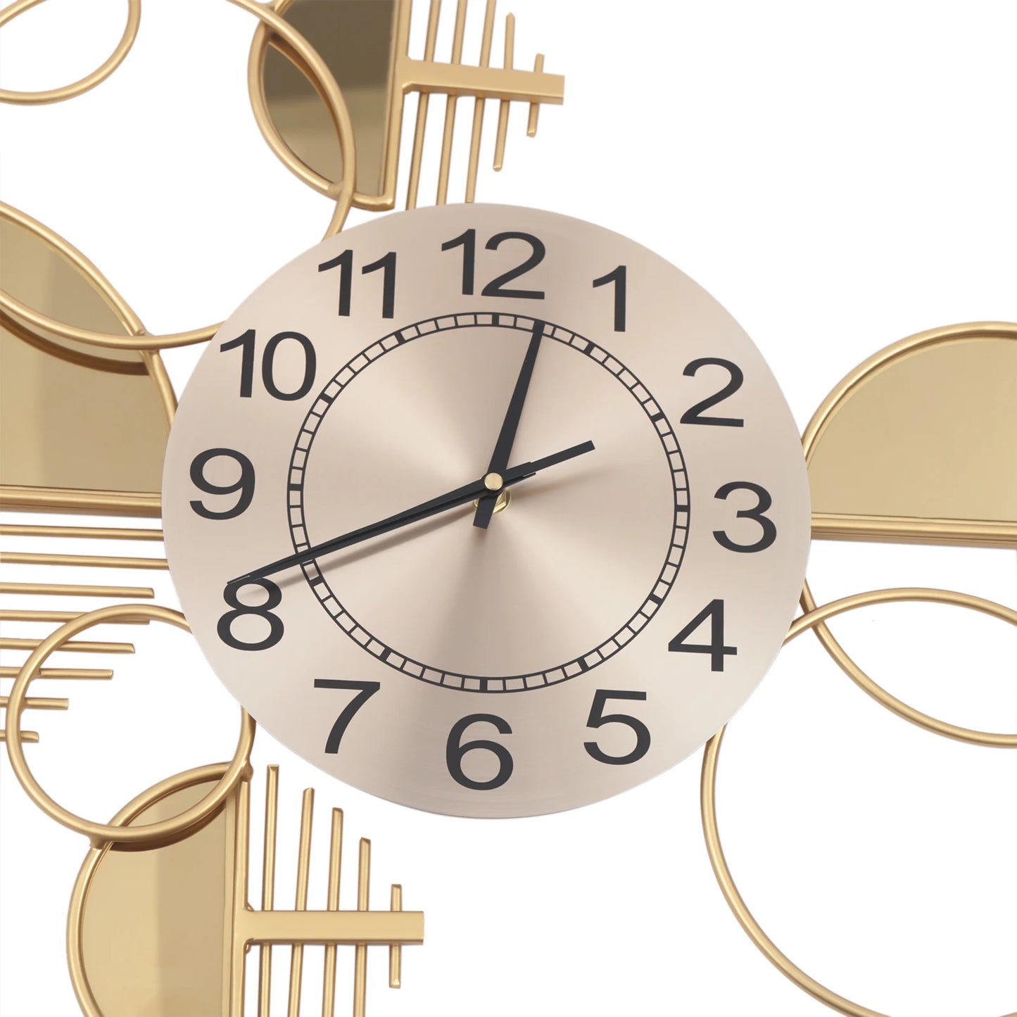 Creative Modern Metal Wall Clock, Silent Operation