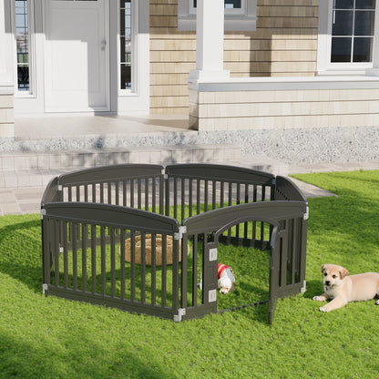 Portable 6 Panel 24" Expandable Durable Pet Fence Indoor/Outdoor
