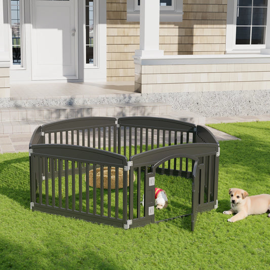 Portable 6 Panel 24" Expandable Durable Pet Fence Indoor/Outdoor