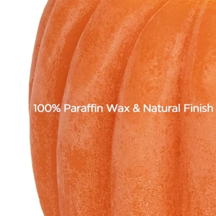 Flickering Flameless Wax Pumpkin LED Candle w/ Timer Remote Control