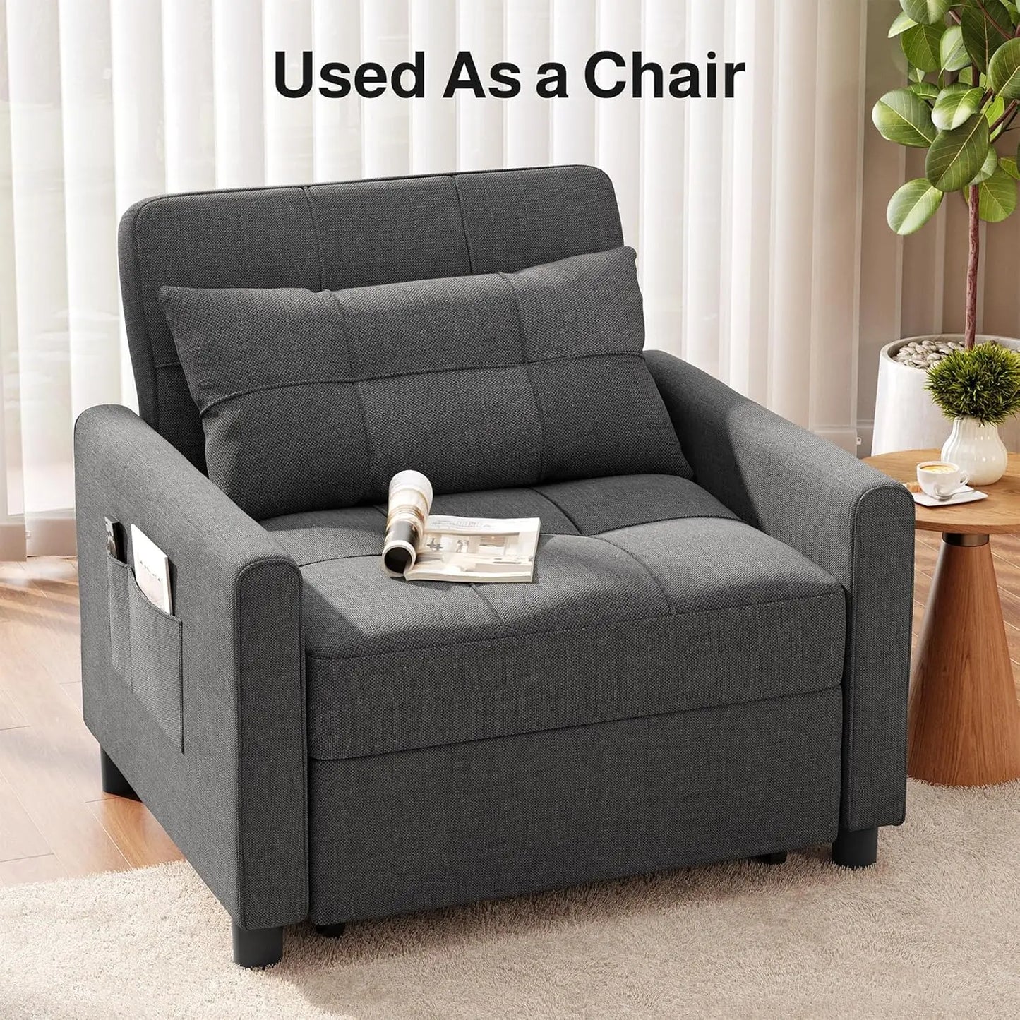Convertible Sleeper Sofa Bed 3-in-1, Adjustable