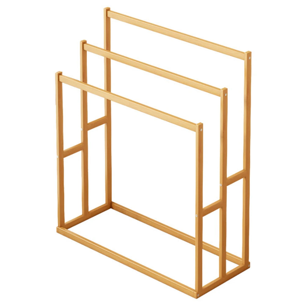 3 Tier Freestanding Wooden Towel Rack