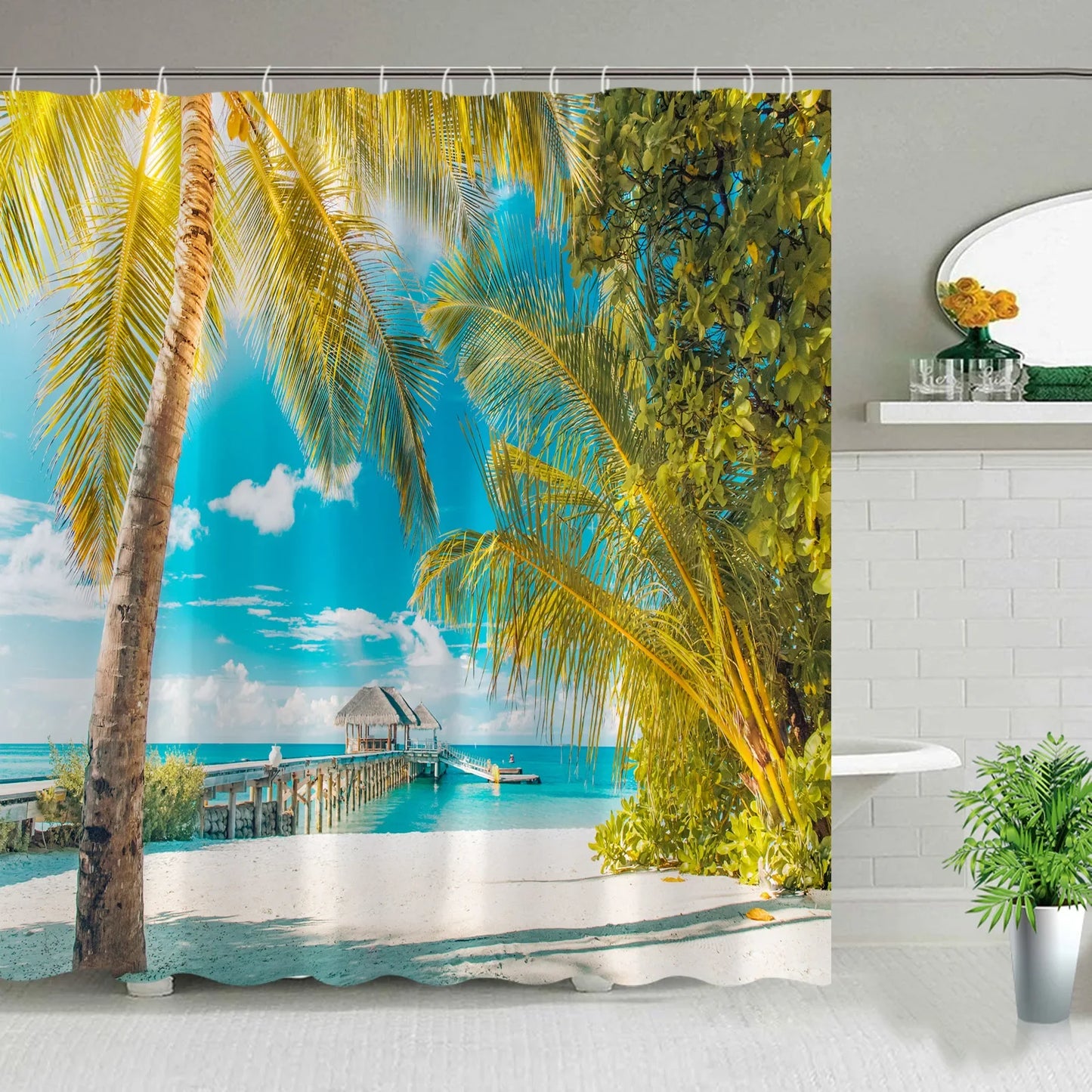 Hawaii Landscape Outdoor Shower Curtain I
