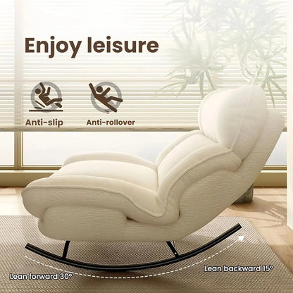 Comfortable, Ergonomic Rocking Chair w/Adjustable Backrest