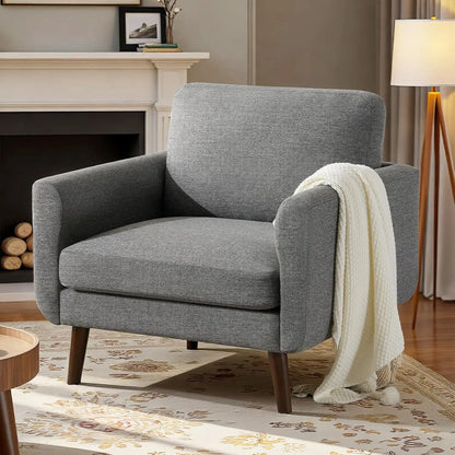 37" Oversized Mid-Century Modern Accent Chair