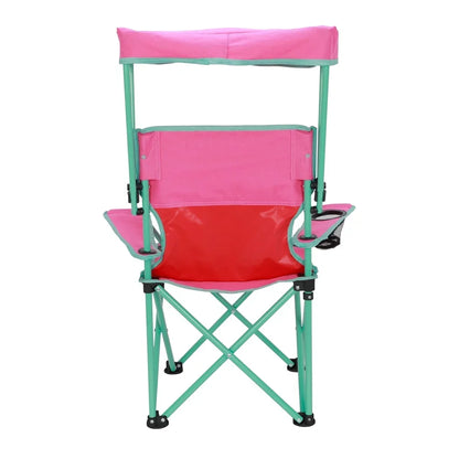 Kids Outdoor Chair w/Canopy, Adjustable Sunshade, 125lb Capacity