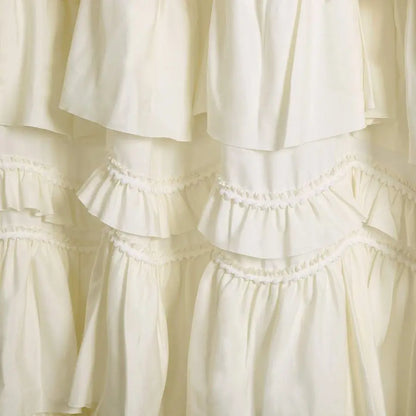 72"x72" Single Ruffled Shower Curtain, Ivory
