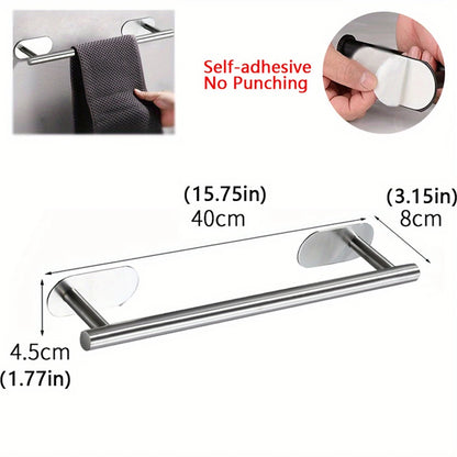Hand Towel Holder for Bathroom, Kitchen, Adhesive