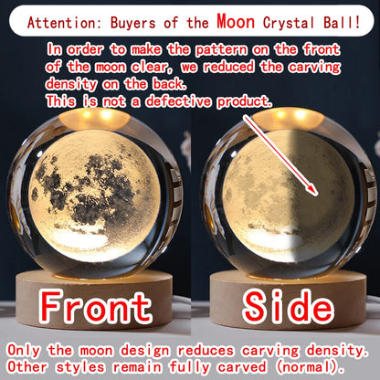 Unique Galaxy 3D Crystal Ball Night Light LED Lamp