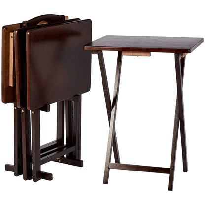Set (4) 15" x 19" x 26 Portable and Foldable TV Tray Table