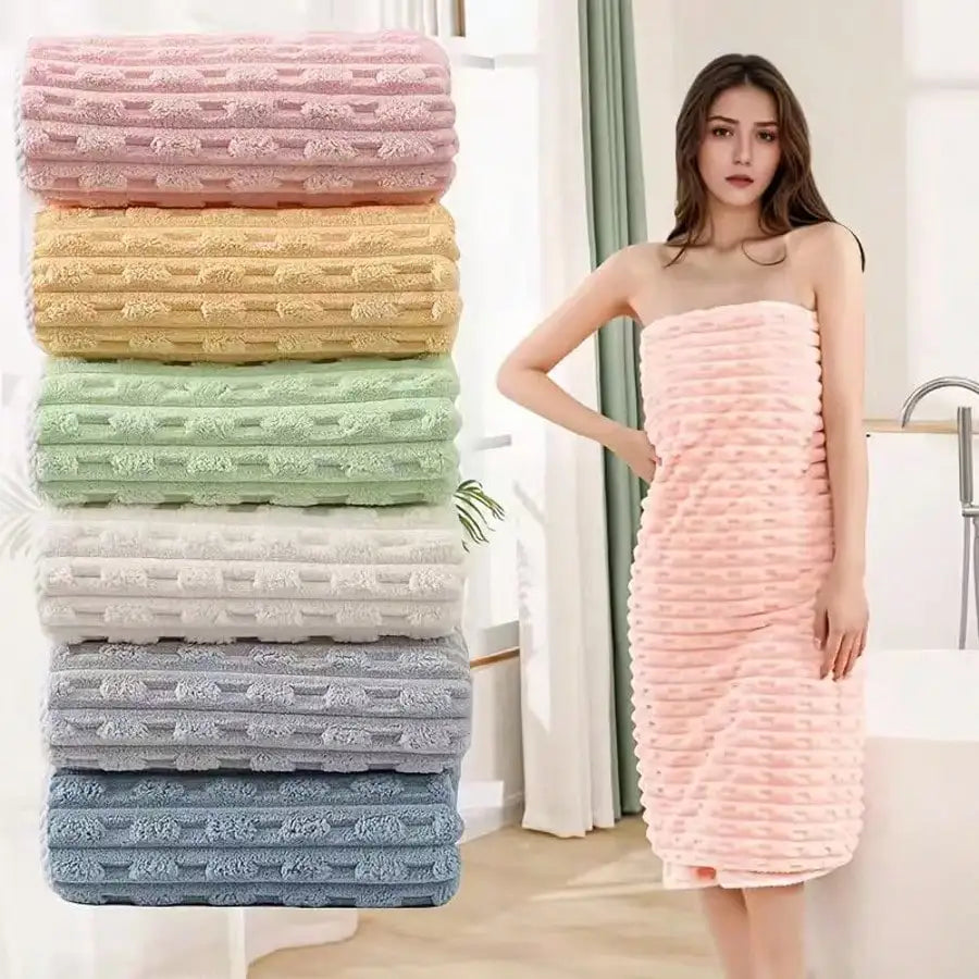 4pk Waffle Ultra Soft Microfiber Bath Towels - Super Absorbent