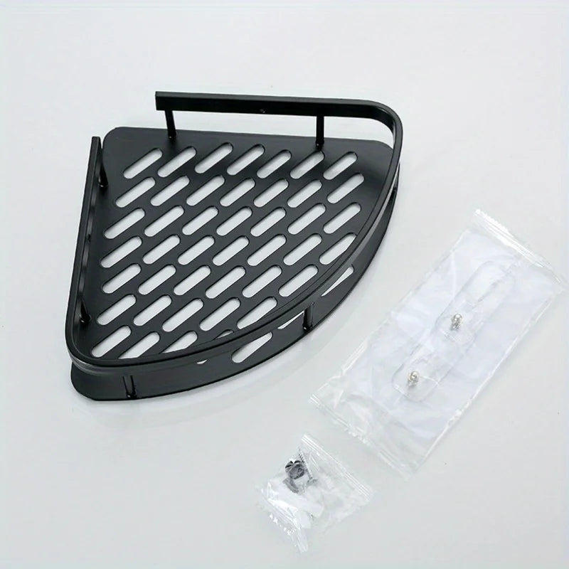 Tension Corner Mounted Shower Caddy, Stainless, No Drill