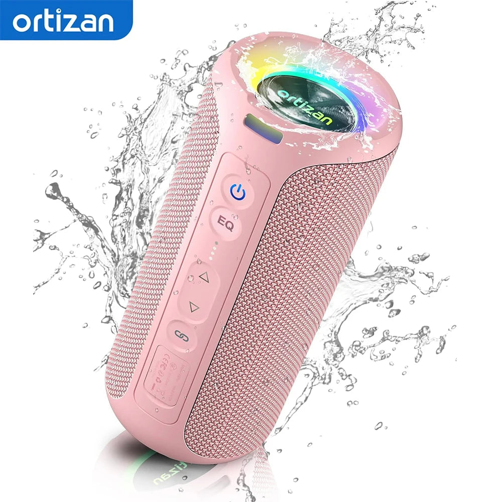X8 Pro Portable Bluetooth Speaker w/40W Stereo Sound, Waterproof, Lights