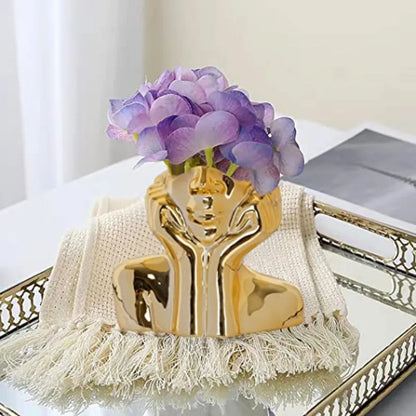 Flower Vase for Decor Ceramic Face Vase for Flowers