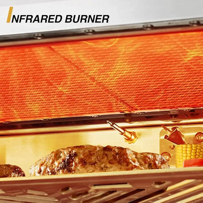 Portable 1500°F Infrared Propane Gas Grill w/Pizza Stone