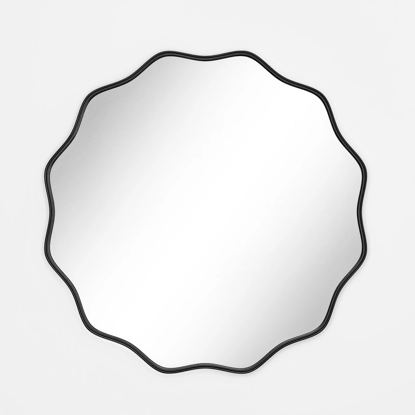 Decorative Round Wall Mirror with Deep Frame