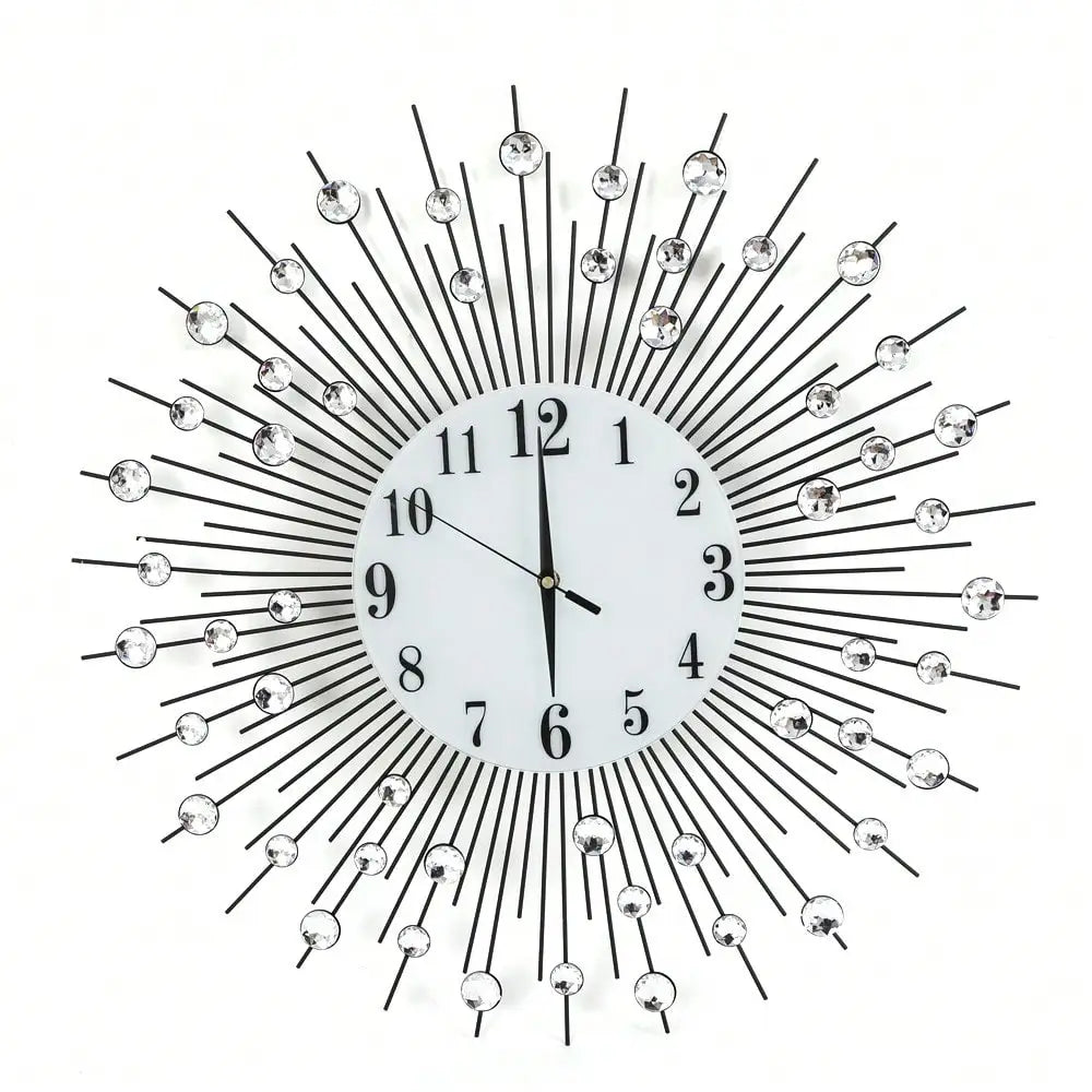 60cm/23.62" Sun Design Crushed Diamond Crystal Wall Clock
