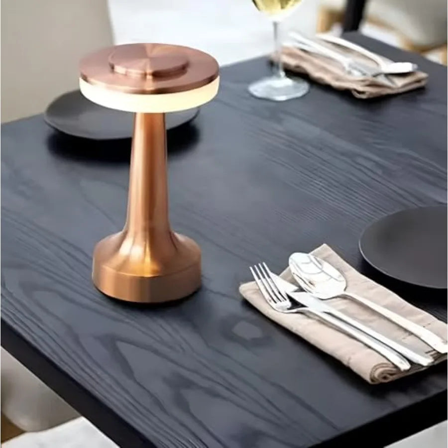 Modern Table Lamp, Rechargeable Battery, 3 Color Mode, Dimmable,
