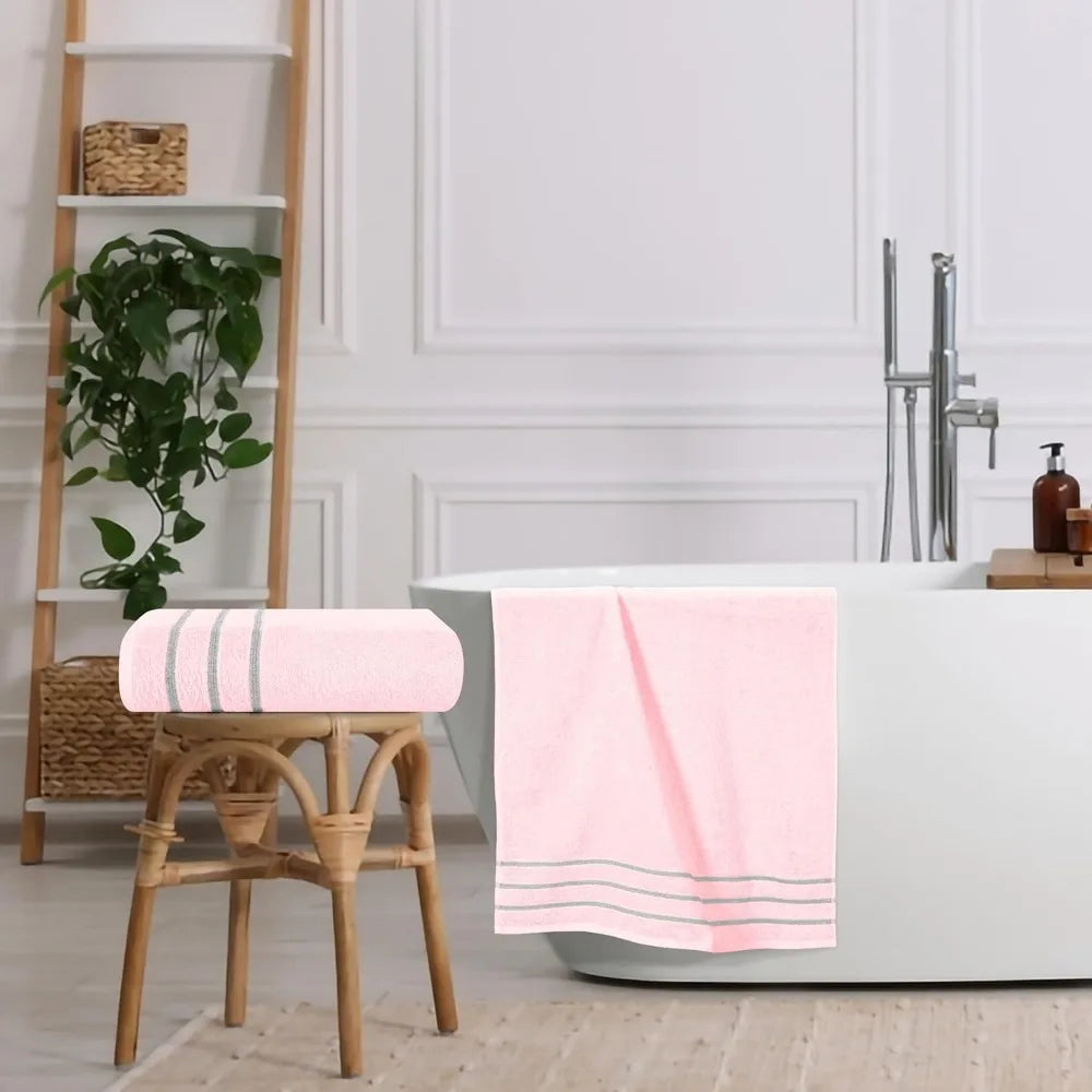 2pc Oversized Bath Towels 28x55" – Ultra Absorbent Quick-Dry