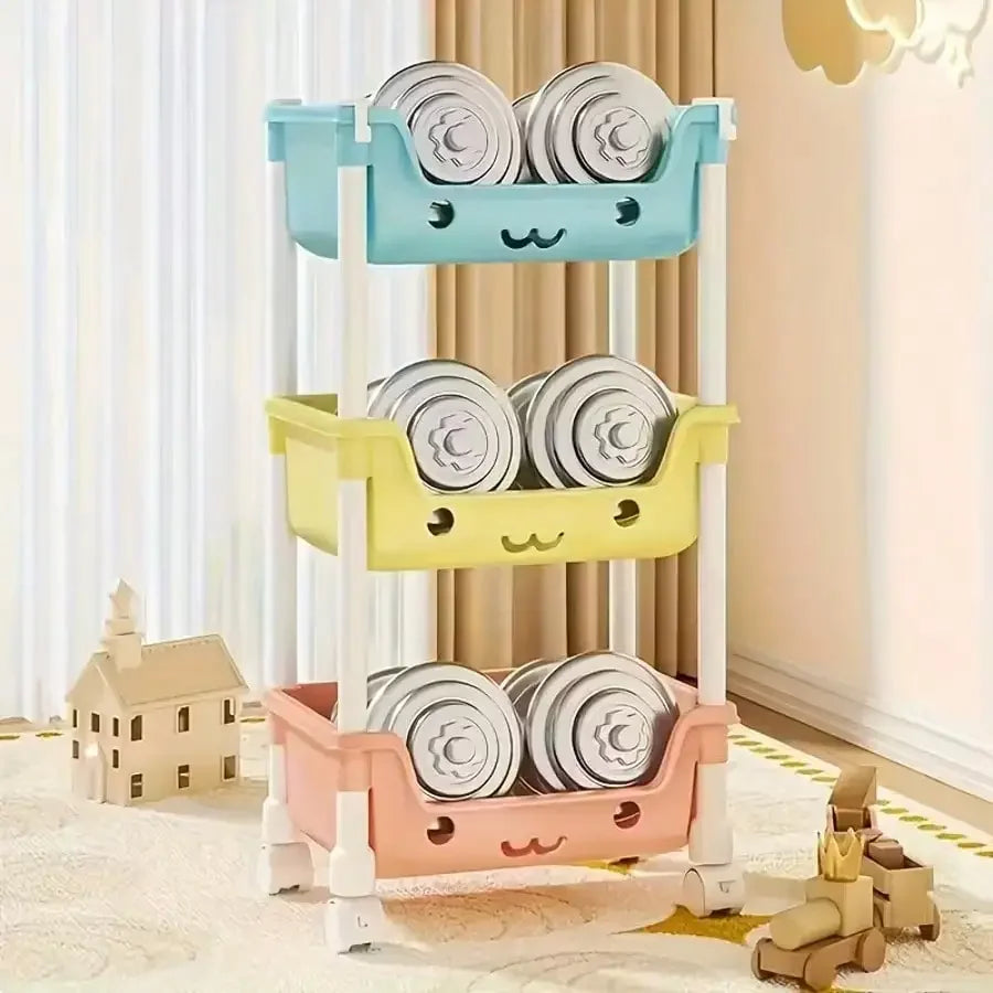 3/5-Layer Multifunctional Storage Rack w/Rolling Wheels