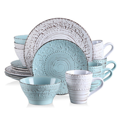 16 and 32pc Complete Ceramic Stoneware Dinner Set