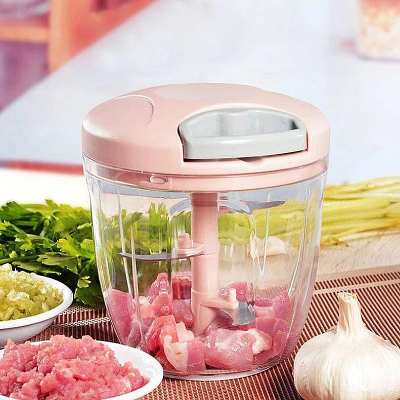 500/900ML Manual Mincer, Chopper, Crusher, Dicer, Mixer