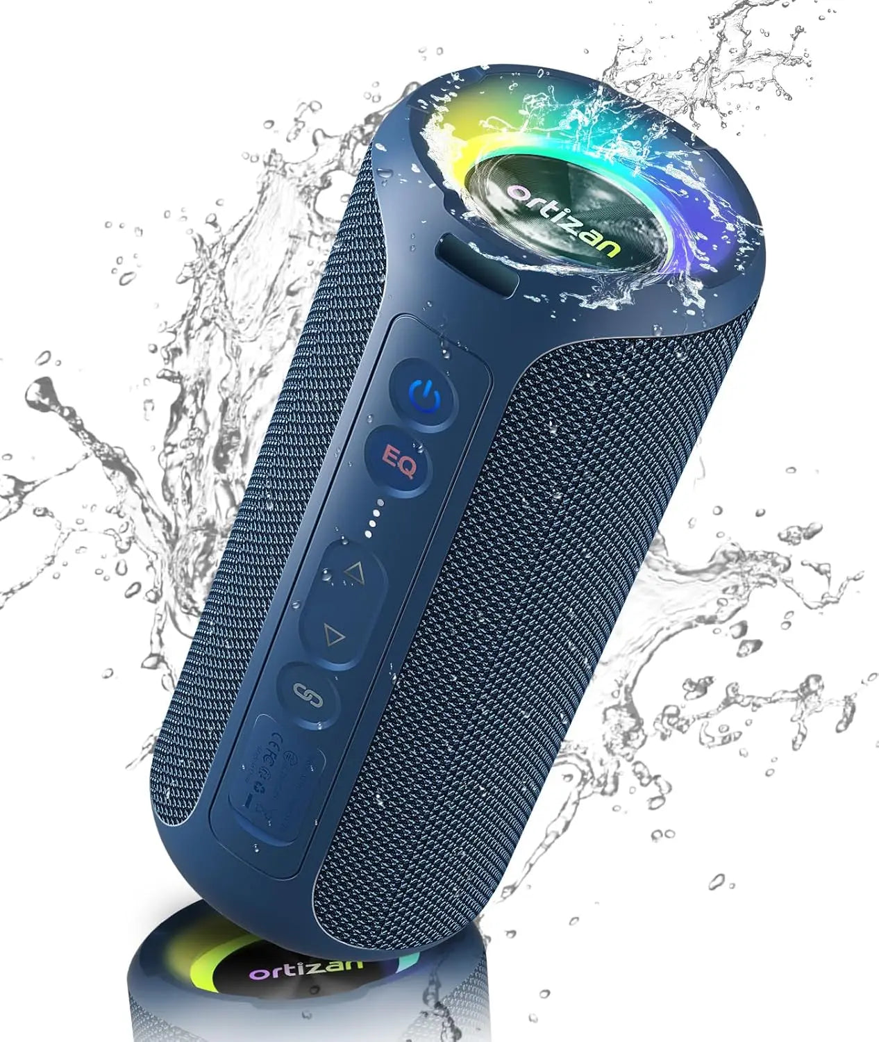 X8 Pro Portable Bluetooth Speaker w/40W Stereo Sound, Waterproof, Lights