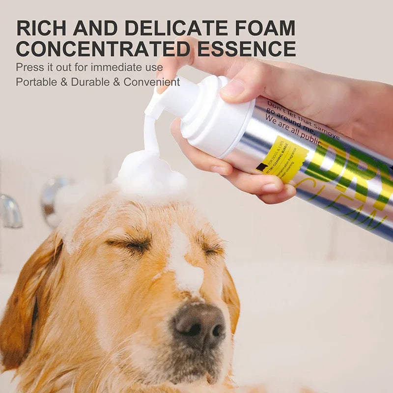 200ML Pet Dry Cleaning Foam Without Rinse Dog Cat Puppy Shower Gel