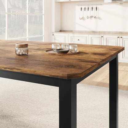 78" Rectangular Dining Table for 6-8 People, Chairs not included