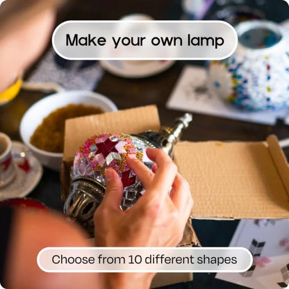 DIY Turkish Mosaic Lamp Kit, Glass Decorative Table Bedside Night Light