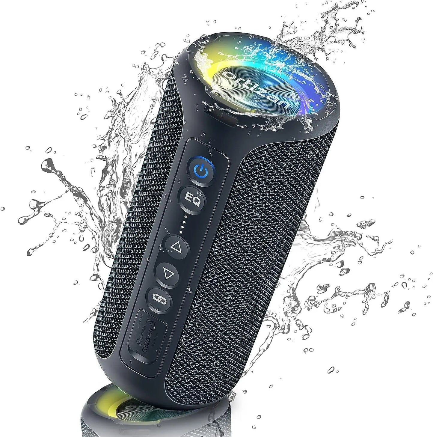 X8 Pro Portable Bluetooth Speaker w/40W Stereo Sound, Waterproof, Lights