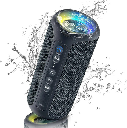 X8 Pro Portable Bluetooth Speaker w/40W Stereo Sound, Waterproof, Lights